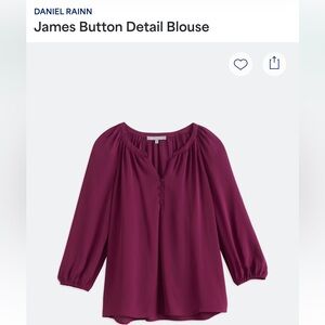 Daniel Rainn Maroon Button Blouse